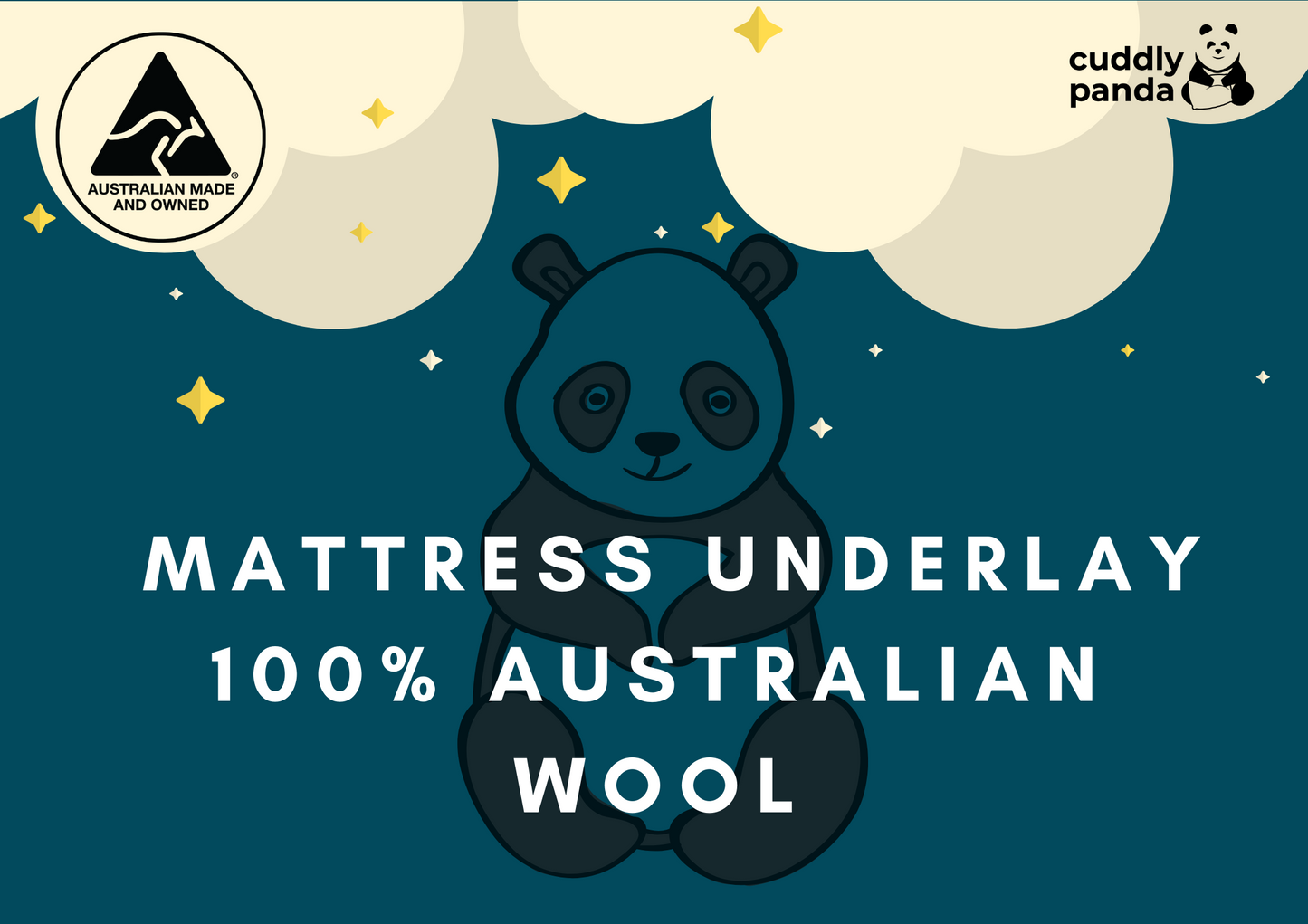 Wool Underlay - Cuddly Panda Bedding