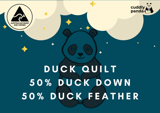 50% Duck Down / 50% Duck Feather Cassette Quilt - Cuddly Panda Bedding