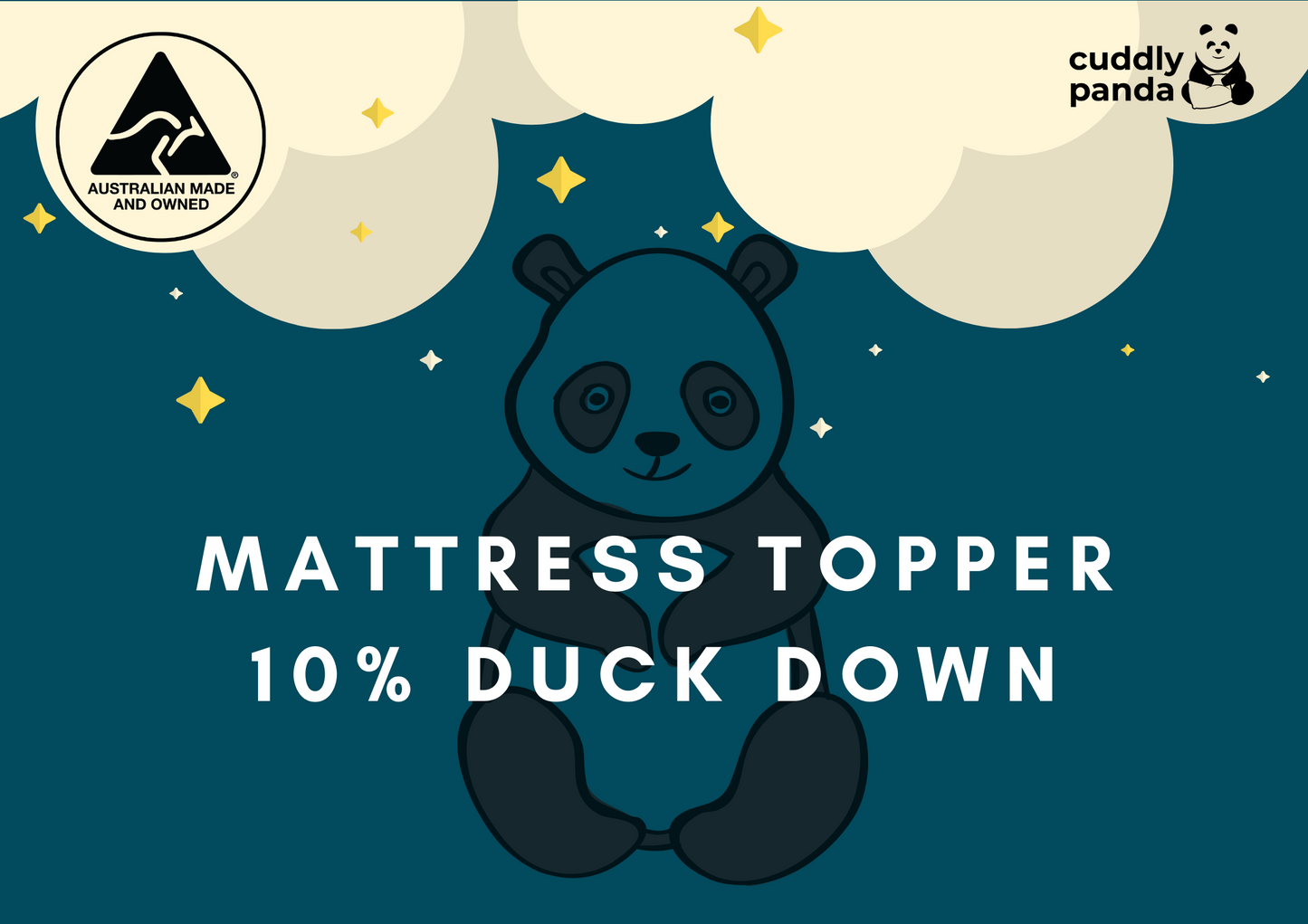 10% Duck Mattress Topper - Cuddly Panda Bedding
