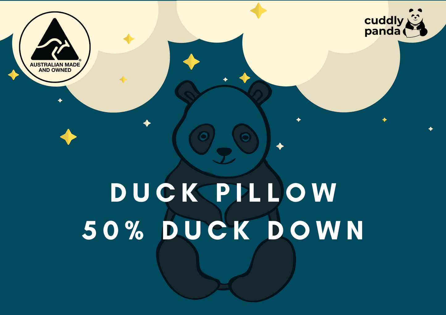 Load image into Gallery viewer, 50% Duck Down Pillow - Cuddly Panda Bedding
