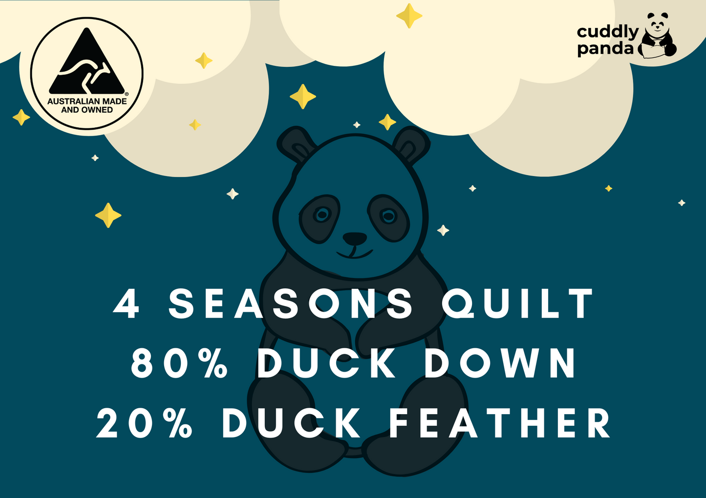 Four Season Duck Down Quilt - Cuddly Panda Bedding